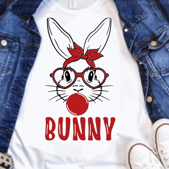 Bunny glasses bubble gum EASTER  t-shirt unisex - Picture 2 of 3